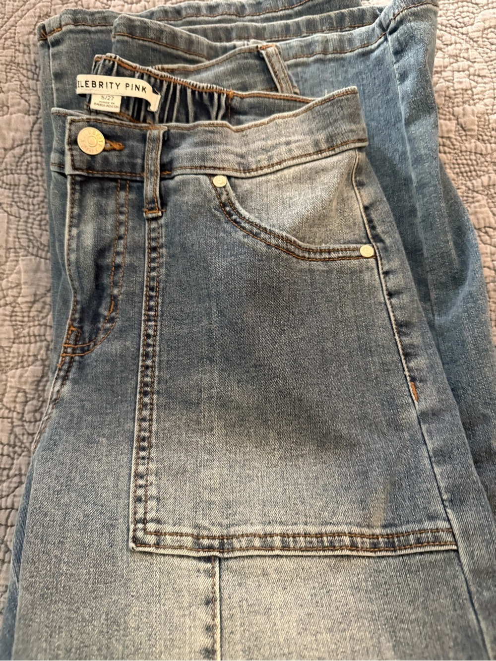 Celebrity Pink Light Wash Boyfriend Jeans